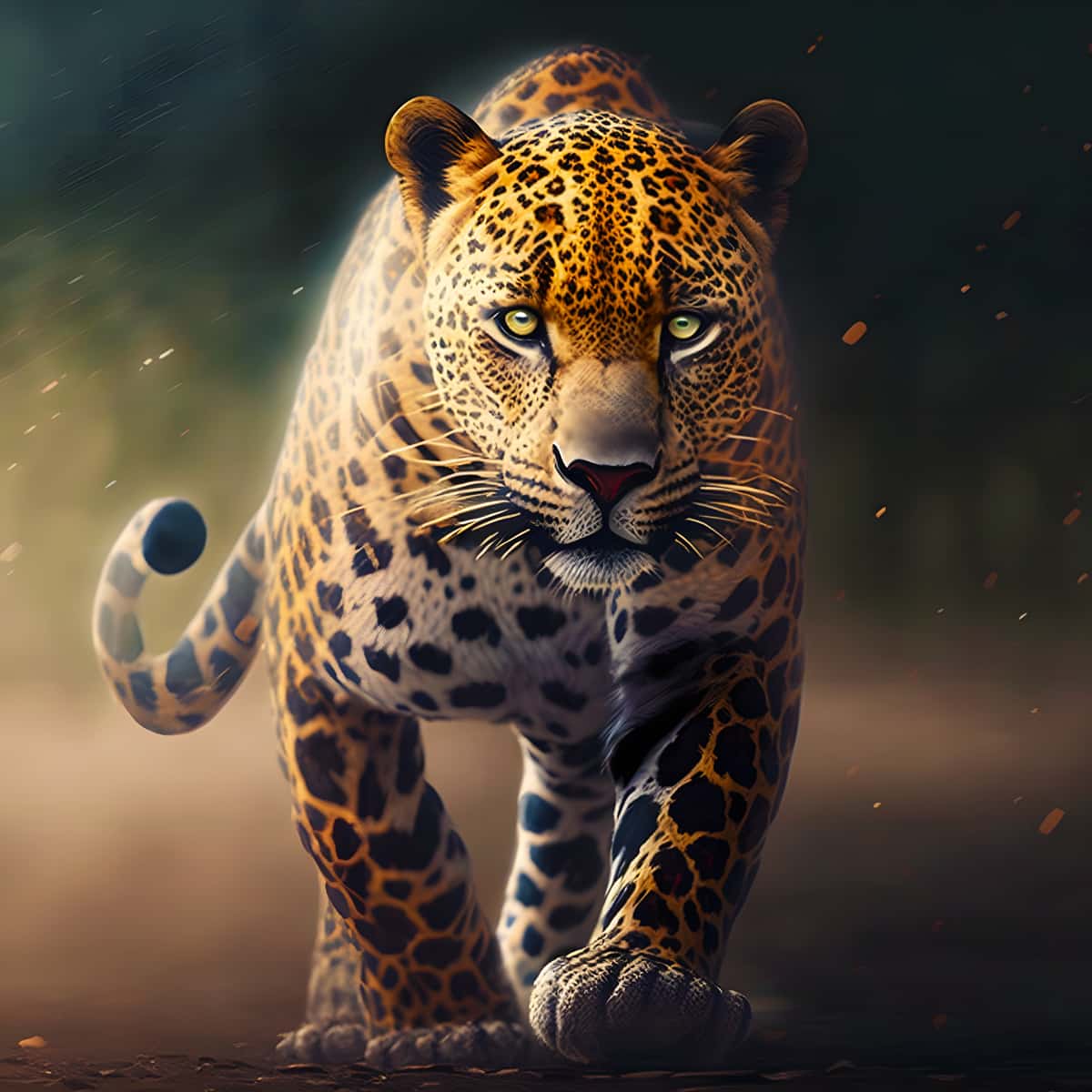 Diamond Painting - Prachtvoller Leopard - gedruckt in Ultra-HD - Leopard, Neu eingetroffen, Quadratisch, Tiere