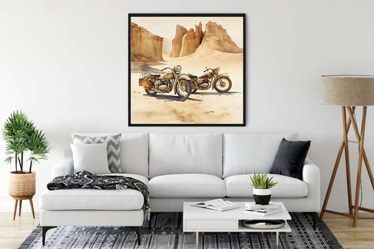 Diamond Painting - Schnittiger Kurvenjäger - gedruckt in Ultra-HD - Motorrad, Motorräder, Neu eingetroffen, Quadratisch