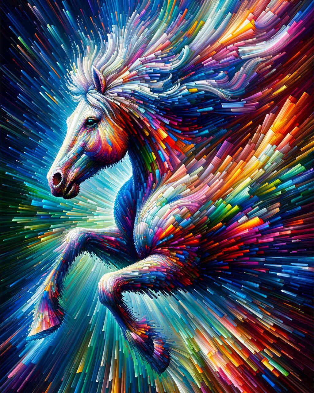 Diamond Painting - Pferd Farbflash