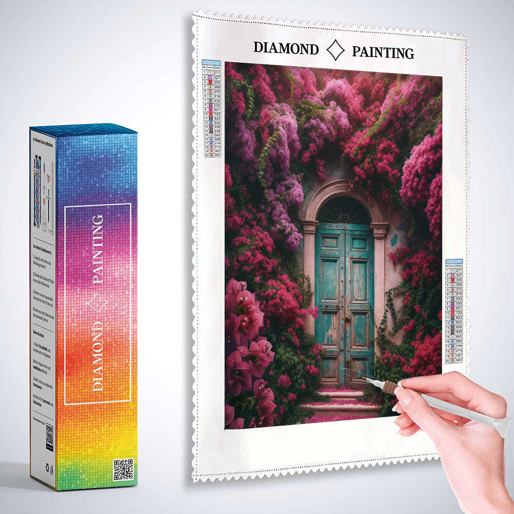 Diamond Painting - Blumige Tür