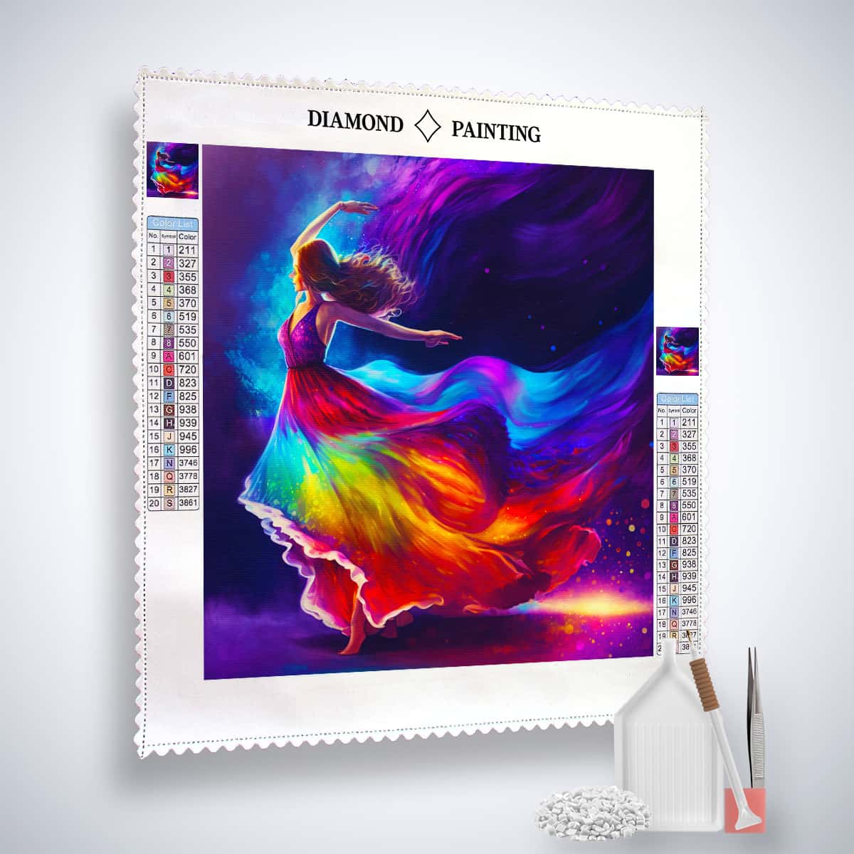 Diamond Painting - Farbspiele - gedruckt in Ultra-HD - Menschen, Neu eingetroffen, Quadratisch