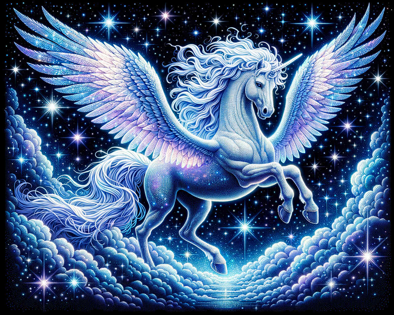 Diamond Painting - Fliegendes Pegasus