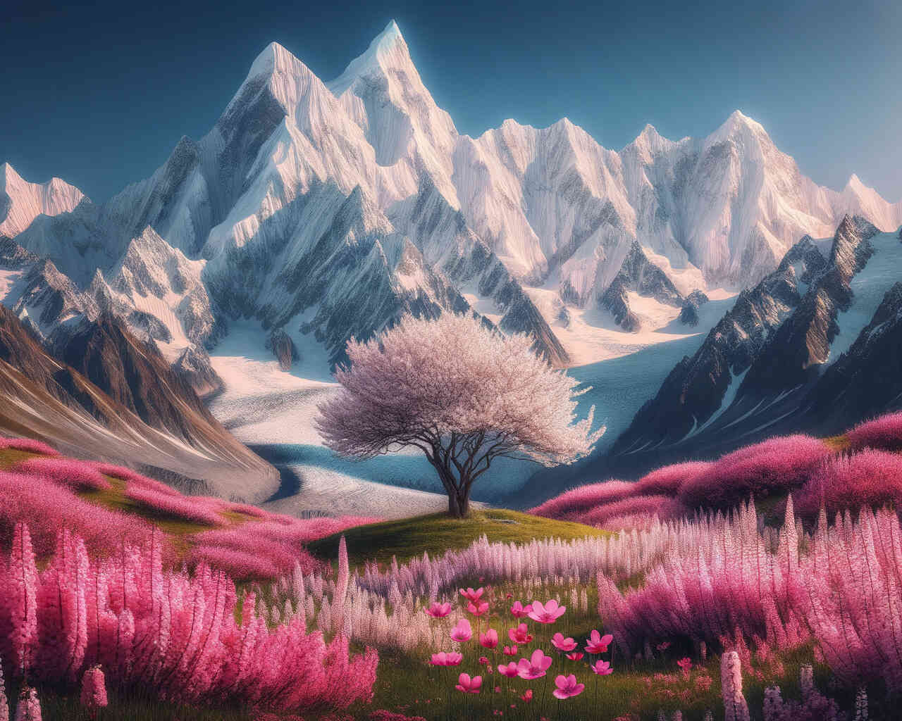 Diamond Painting - Schneebedeckte Berge