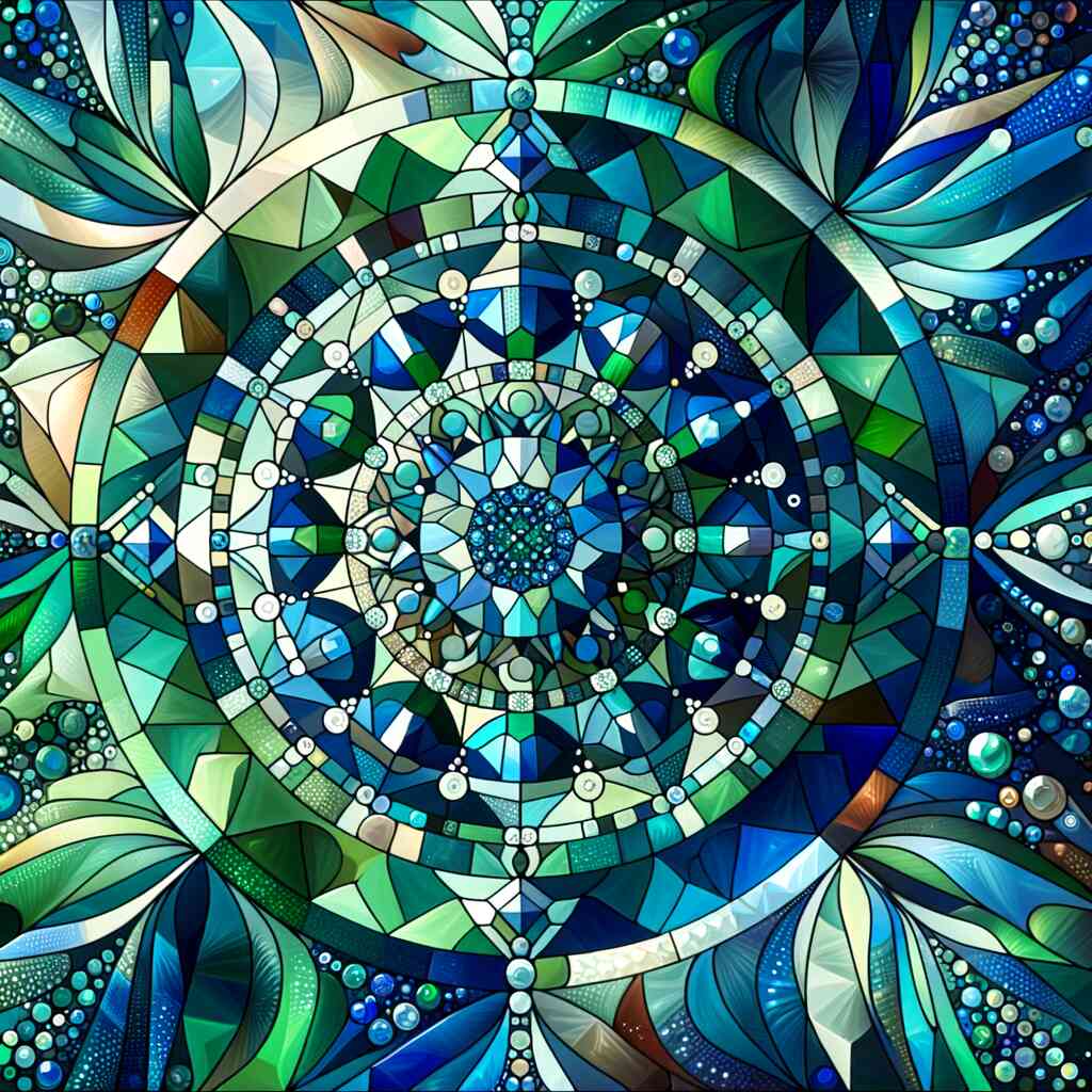 Diamond Painting - Mandala in Grün und Blau
