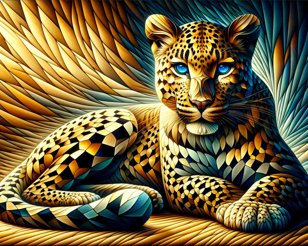 Diamond Painting - Leopard auf der Lauer