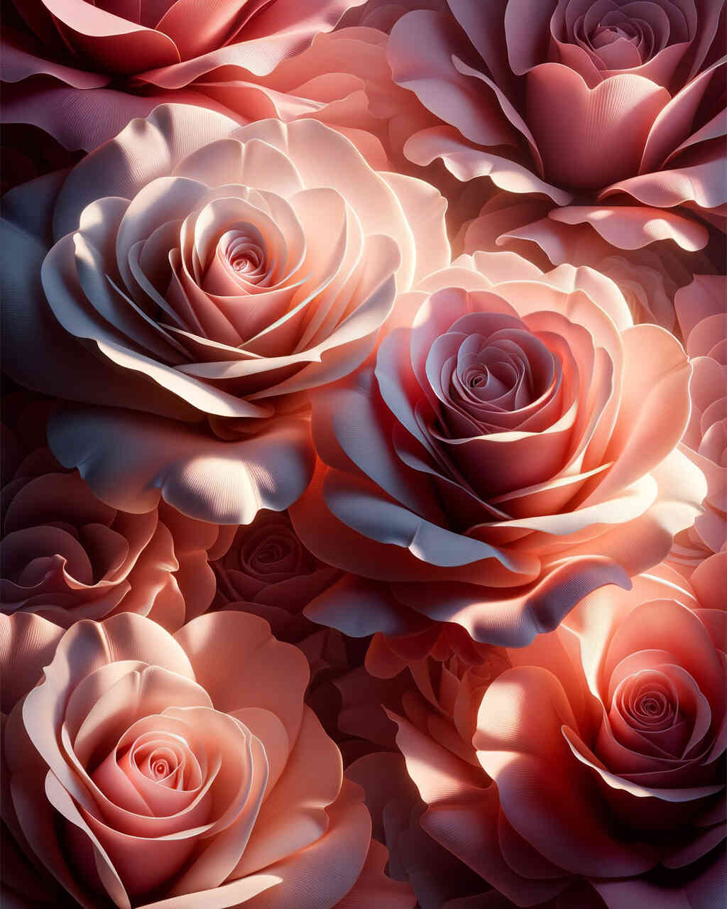 Diamond Painting - Zwei Rosenblüten