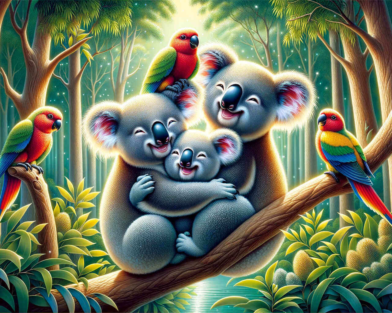 Diamond Painting - Koalabär Familie