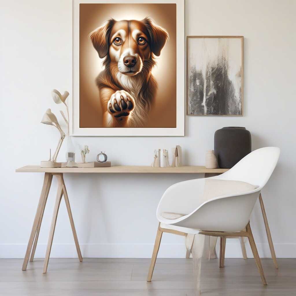 Diamond Painting - Gib Pfötchen, Hund