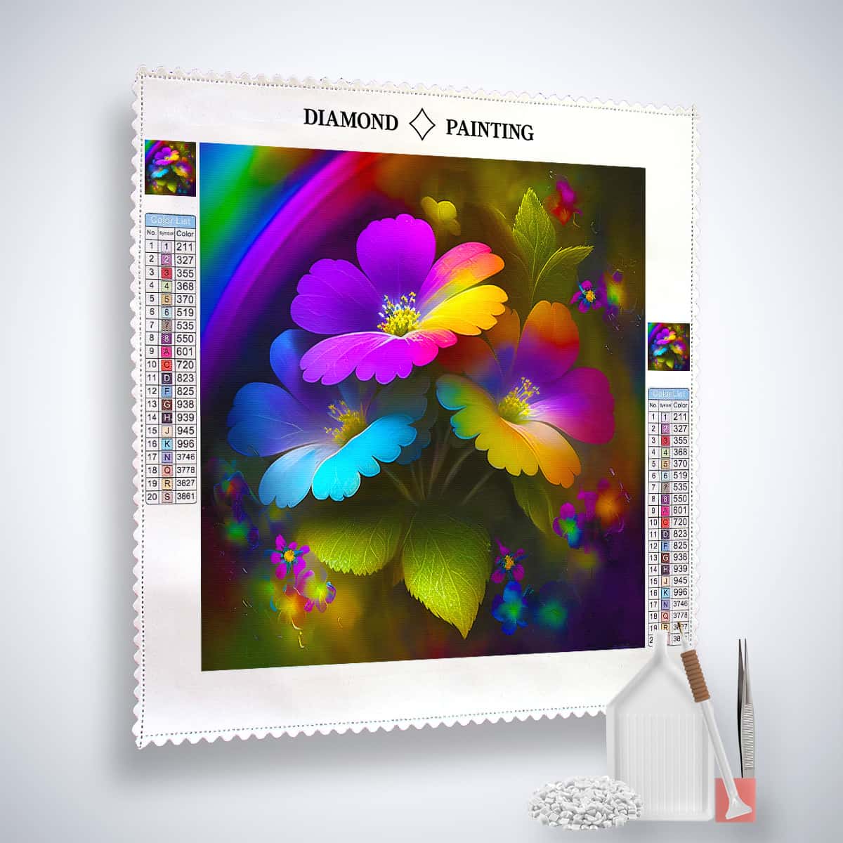 AB Diamond Painting - Zauberblumen Frontal - gedruckt in Ultra-HD - AB Diamond, Blumen, Neu eingetroffen, Quadratisch