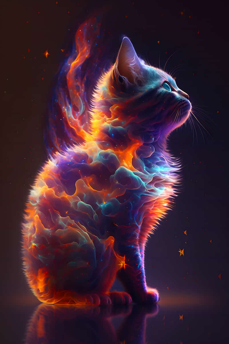AB Diamond Painting - Rainbow Cat - gedruckt in Ultra-HD - AB Diamond, Katze, Neu eingetroffen, Tiere, Vertikal