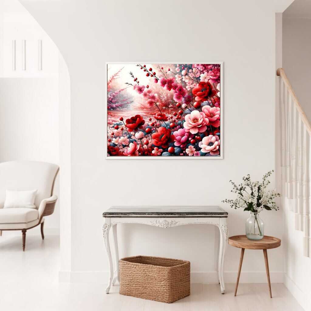 Diamond Painting - Roter Blütentraum