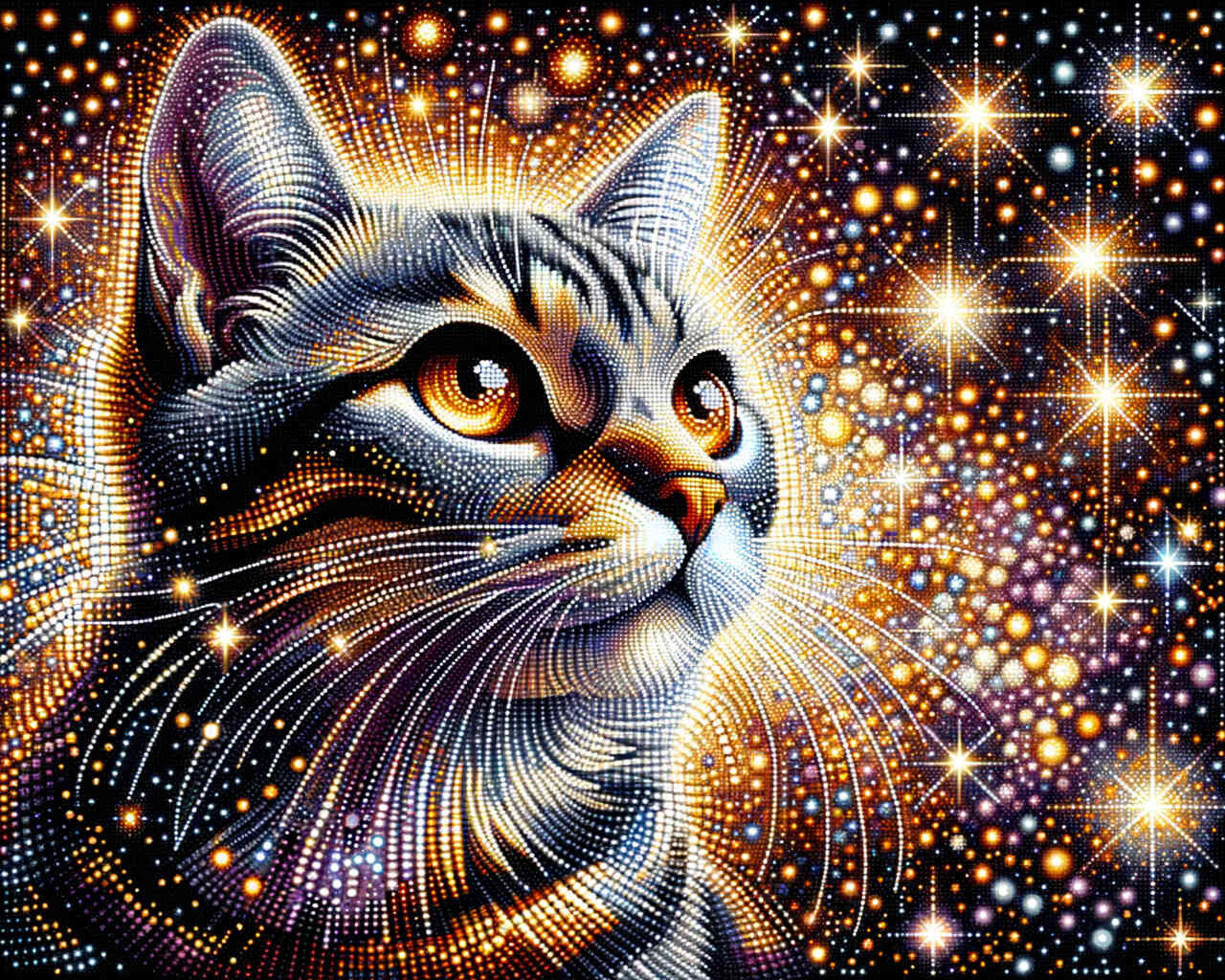 Diamond Painting - Gefleckte Katze