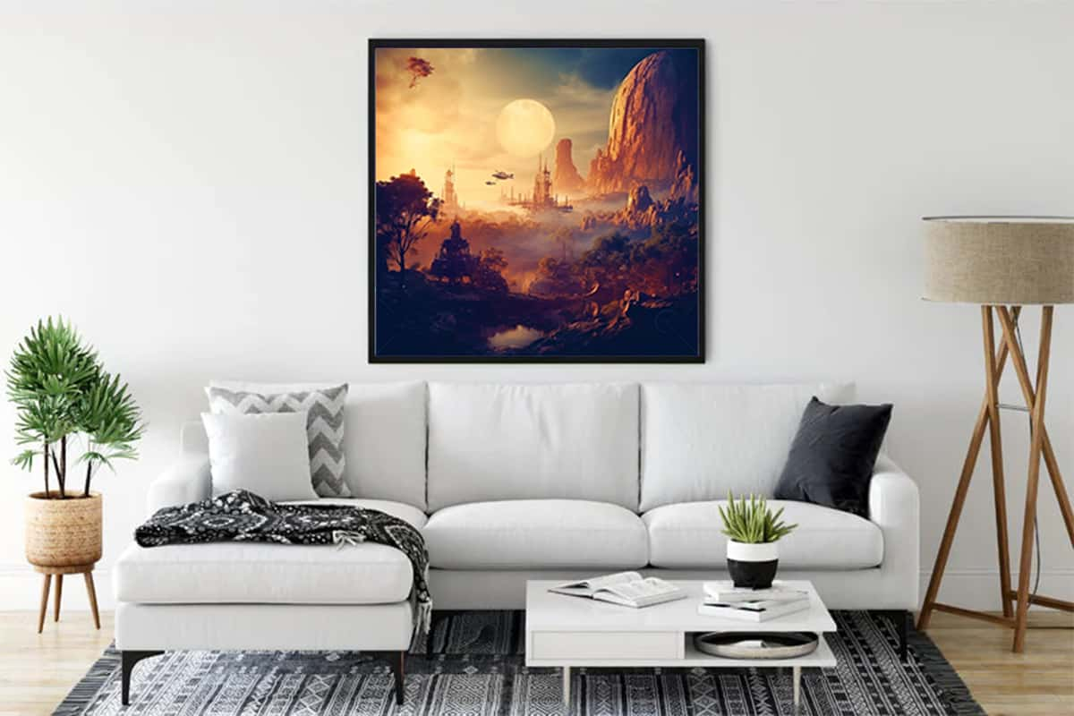 Diamond Painting - Fantasylandschaft Yellow