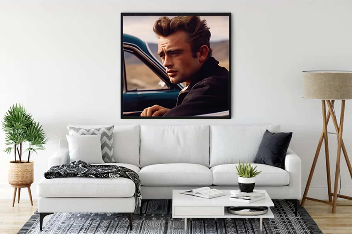 Malen nach Zahlen - James Dean, das zeitlose Idol - hochwertige Leinwand - 170523, James Dean, Menschen, Neu eingetroffen, Quadratisch