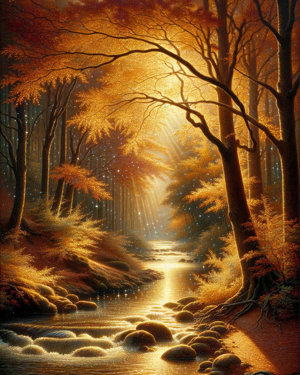 Diamond Painting - Herbsteindruck Fluss