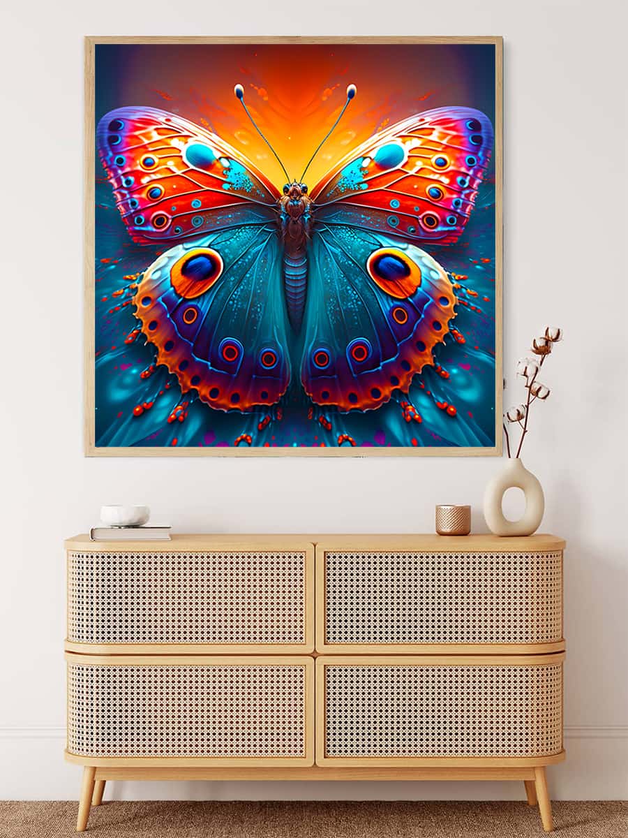 Diamond Painting - Schmetterlingsauge - gedruckt in Ultra-HD - Neu eingetroffen, Quadratisch, Schmetterling, Tiere
