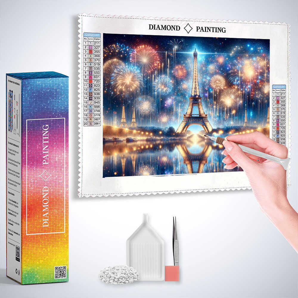 Diamond Painting - Feuerwerk Paris, Eifelturm
