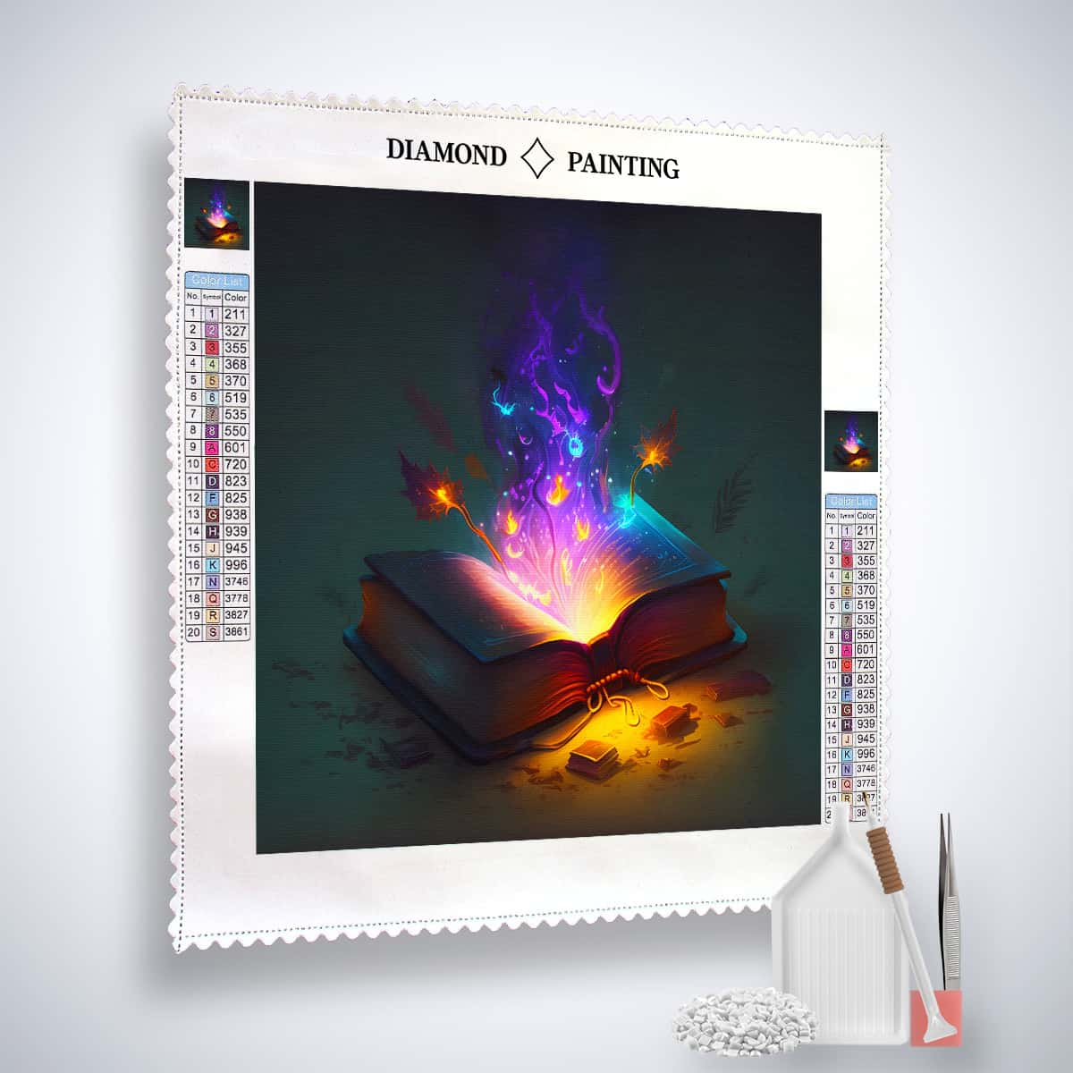 Diamond Painting - Buch mit Lila Geheimnis - gedruckt in Ultra-HD - Abstrakt, Neu eingetroffen, Quadratisch