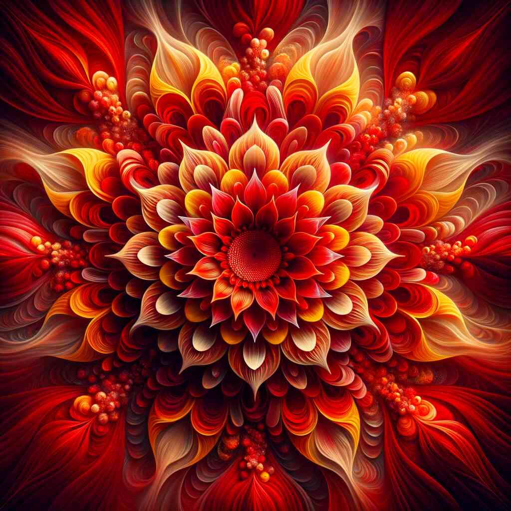 Diamond Painting - Mandala rote Blume