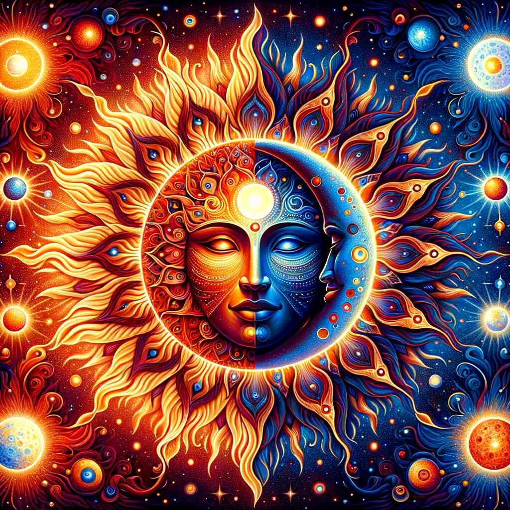 Diamond Painting - Sonne und Mond Mandala