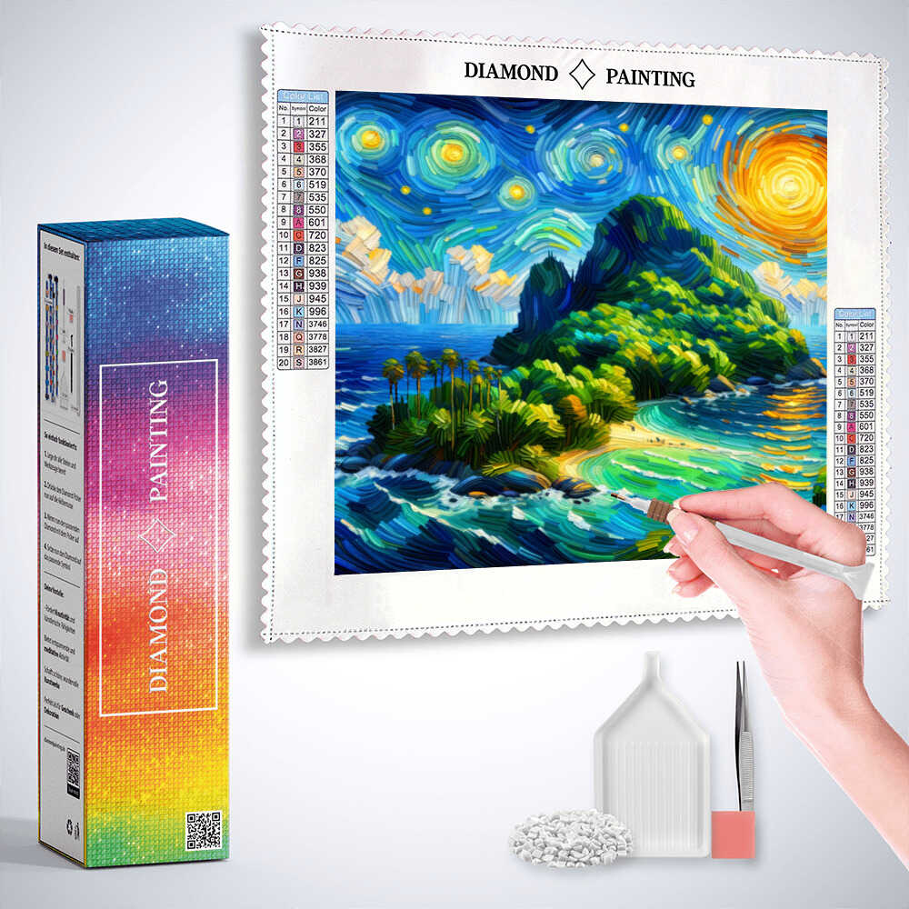 Diamond Painting - Sternennacht über dem Paradies