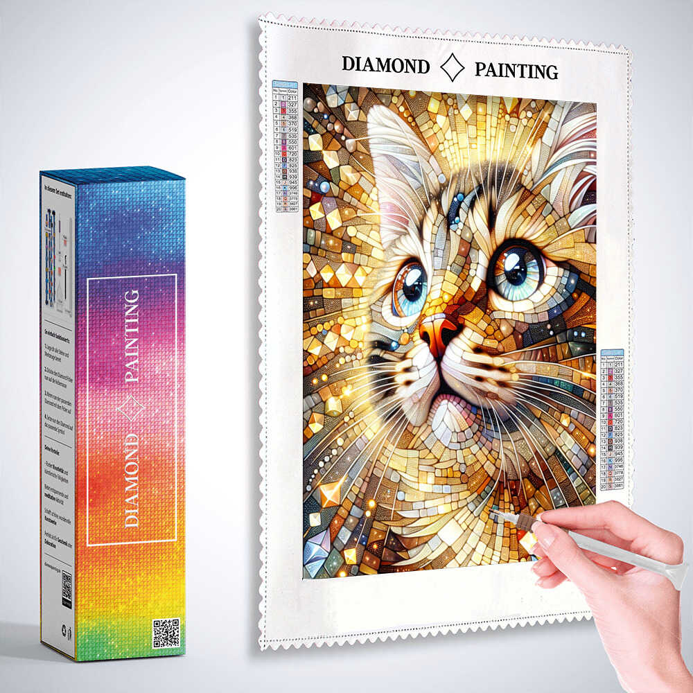 Diamond Painting - Spielende Katze