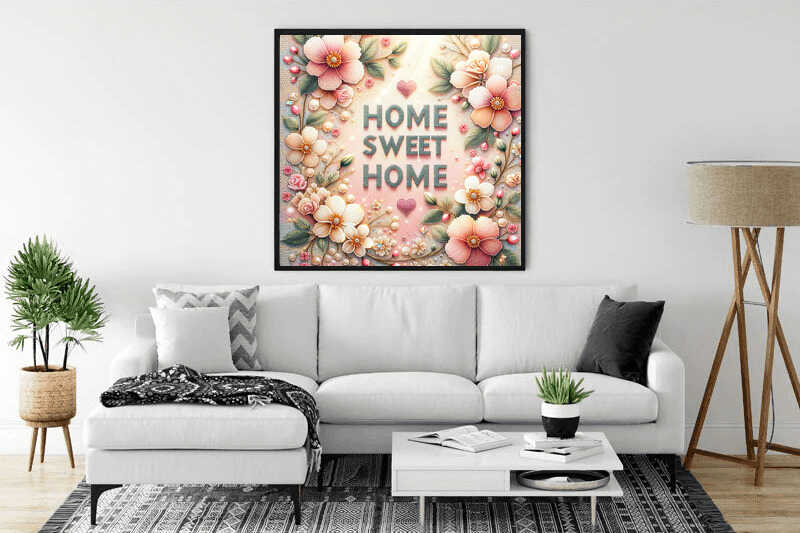 Diamond Painting - Home Sweet Home Blumen