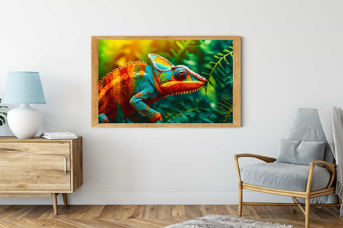 AB Diamond Painting - Chamäleon Sonnenschein - gedruckt in Ultra-HD - AB Diamond, Chamäleon, Neu eingetroffen, Tiere, Vertikal