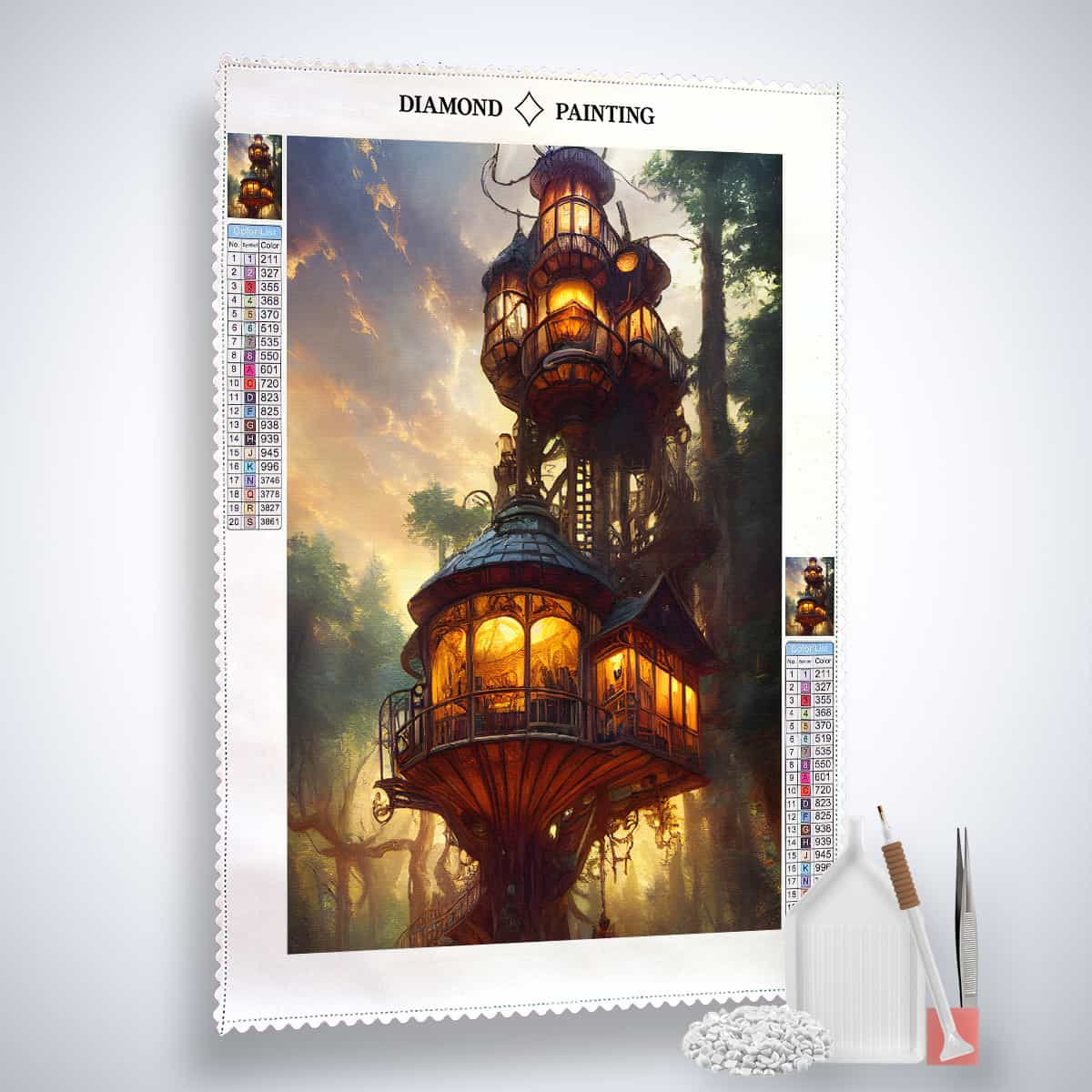 Diamond Painting - Waldturm - gedruckt in Ultra-HD - Landschaften, Neu eingetroffen, Vertikal