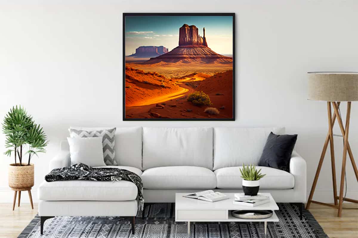 Malen nach Zahlen - Magie der südwestlichen Wüste - hochwertige Leinwand - 170523, Landschaft, Neu eingetroffen, Quadratisch, USA, Wüste