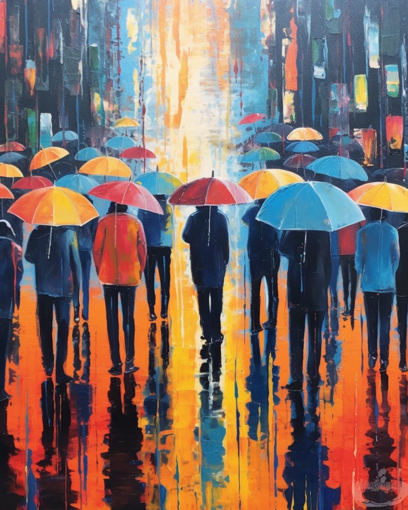 Diamond Painting - Regenschirme abstrakt