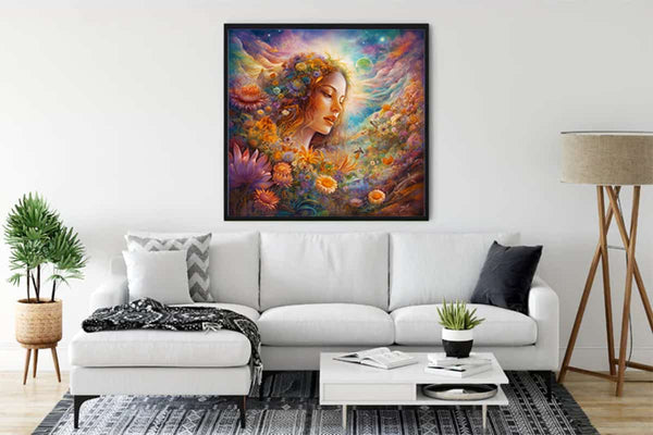 Malen nach Zahlen - Blumenmädchen im Garten - hochwertige Leinwand - 170523, bekannte künstler, Josephine Wall, Neu eingetroffen, Quadratisch