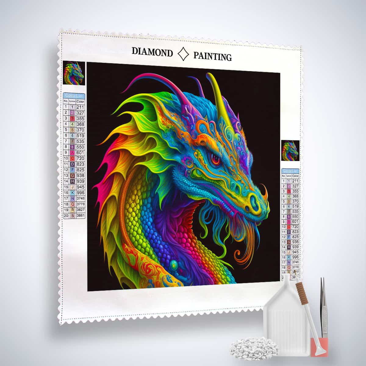 Diamond Painting - Drachentanz - gedruckt in Ultra-HD - Drachen, Fantasy, Neu eingetroffen, Quadratisch