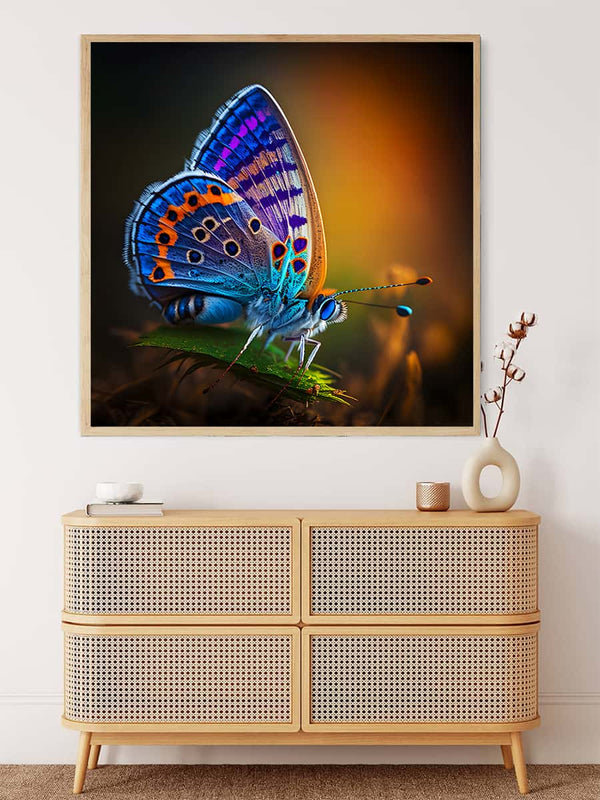 Malen nach Zahlen - Schmetterling Lila - hochwertige Leinwand - 170523, Neu eingetroffen, Quadratisch, Schmetterling, Tiere