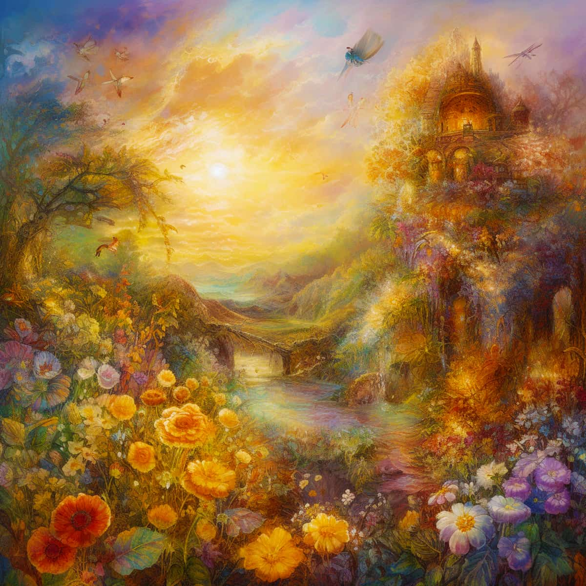 Malen nach Zahlen - Sonnenstrahlen im Laub - hochwertige Leinwand - 170523, bekannte künstler, Josephine Wall, Neu eingetroffen, Quadratisch