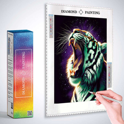 Diamond Painting - Gähnender Tiger