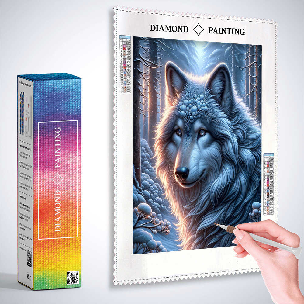 Diamond Painting - Wolf mit dickem Fell