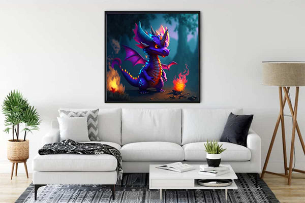 Malen nach Zahlen - Drachenauge - hochwertige Leinwand - 170523, Drachen, Fantasy, Neu eingetroffen, Quadratisch