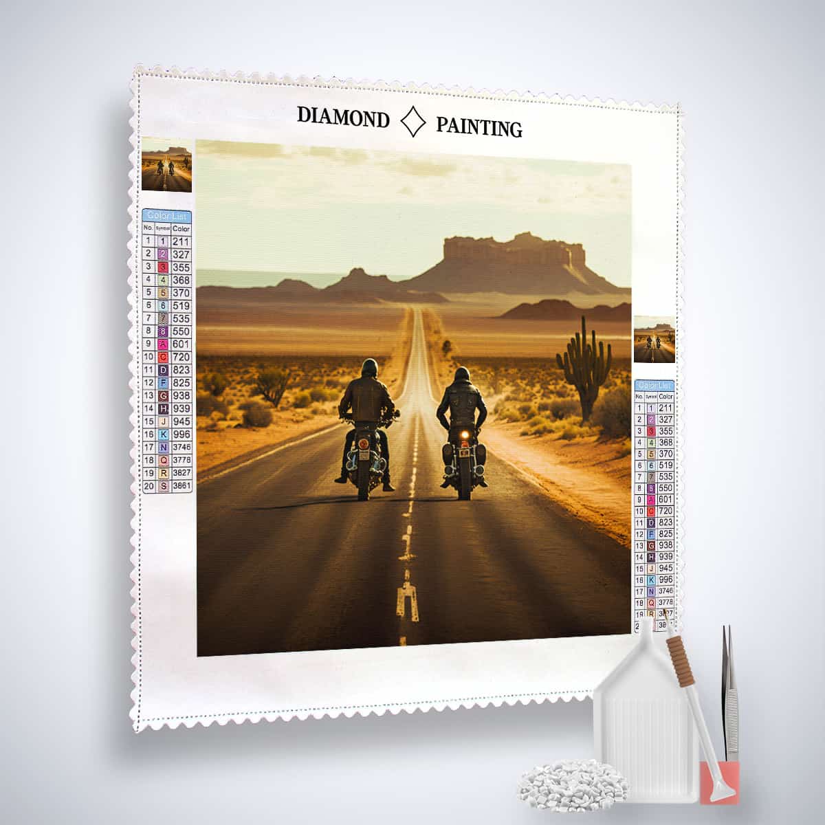 Diamond Painting - Wind im Haar - gedruckt in Ultra-HD - Motorrad, Motorräder, Neu eingetroffen, Quadratisch