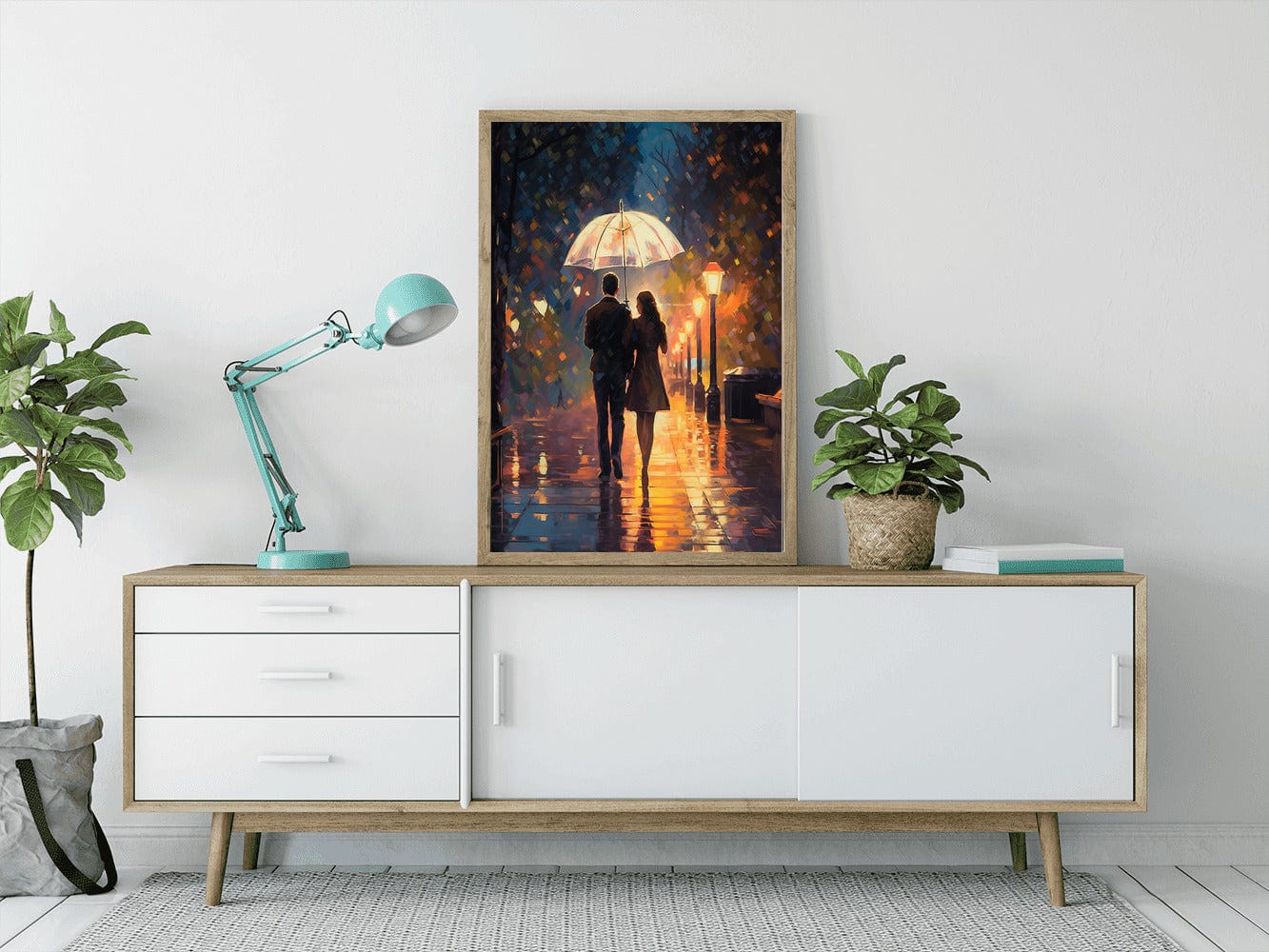 Diamond Painting - Romantisches Pärchen im Regen