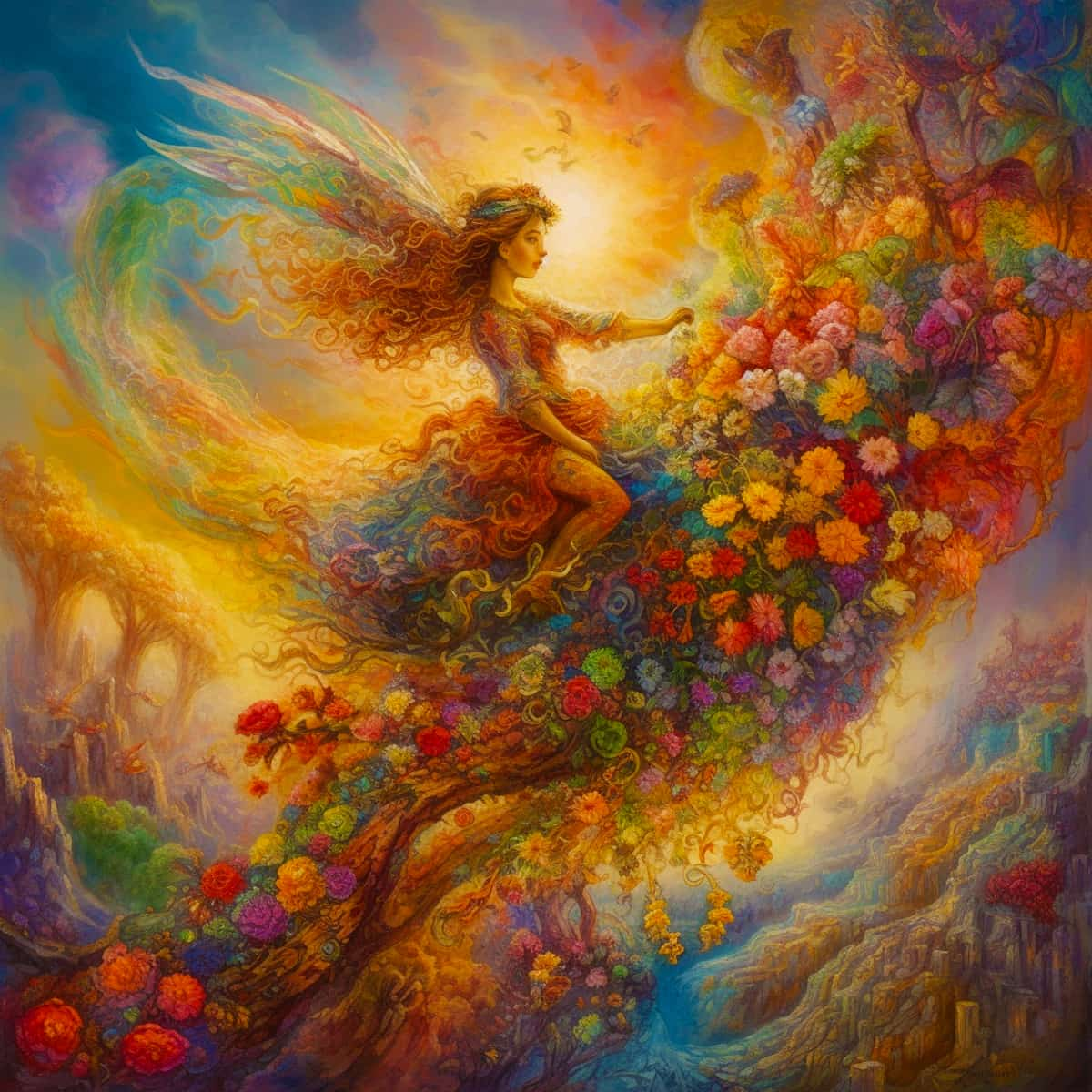 Malen nach Zahlen - Flüsternde Bäche - hochwertige Leinwand - 170523, bekannte künstler, Josephine Wall, Neu eingetroffen, Quadratisch