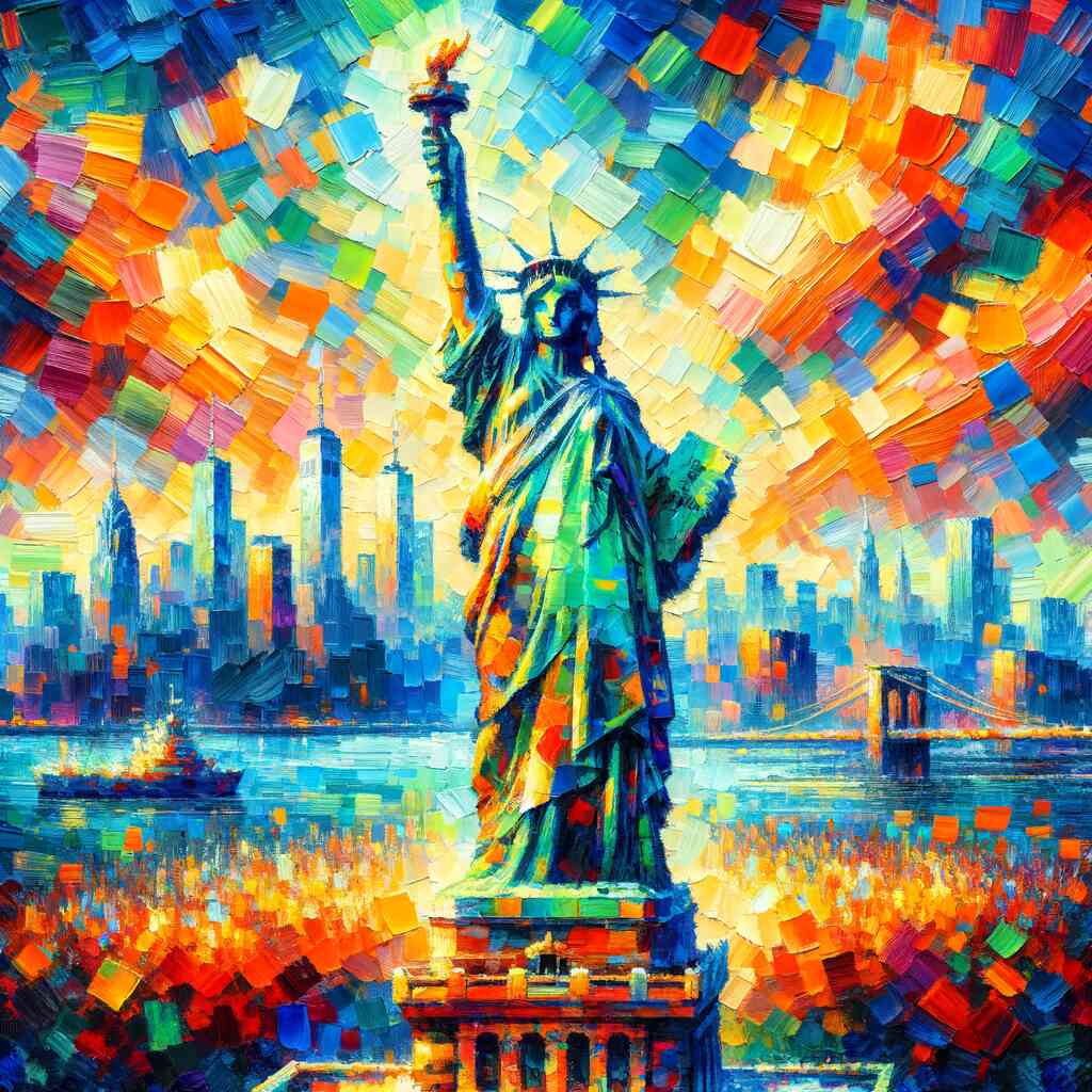 Diamond Painting - Leuchtende Freiheit: Impressionen von New York