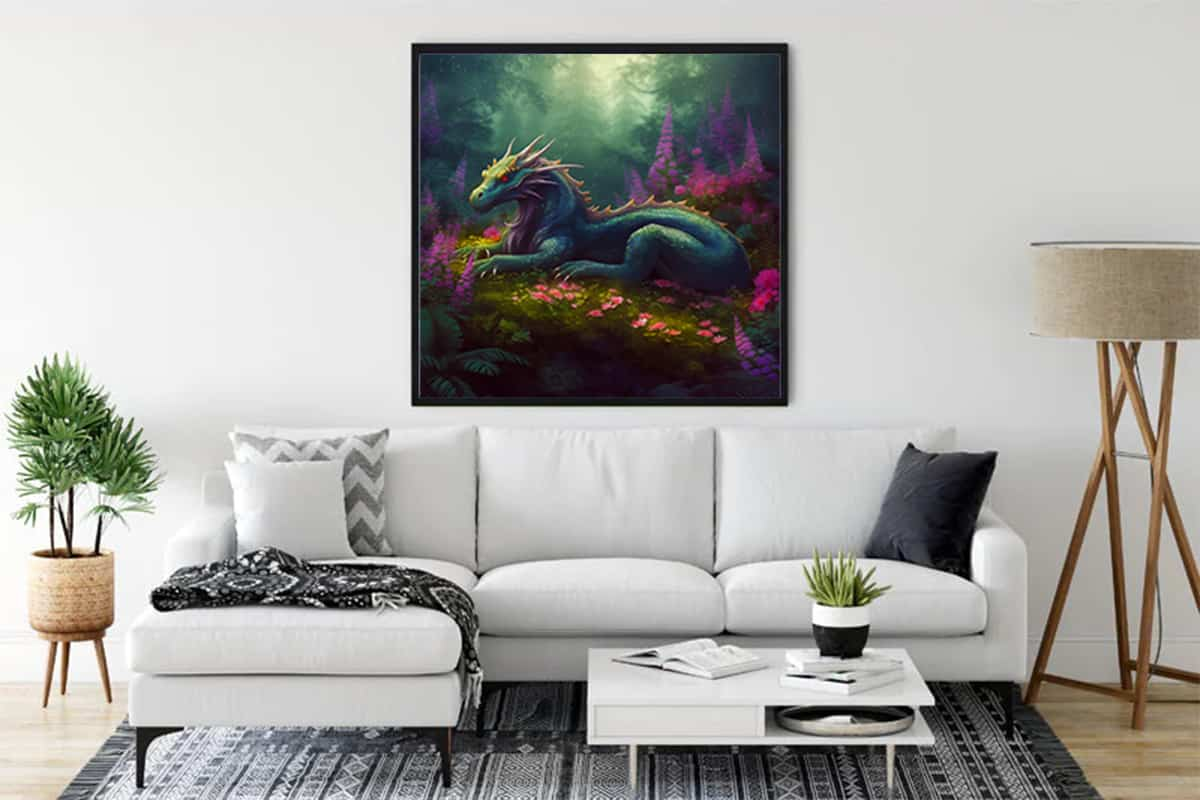 Diamond Painting - Flüstern des Windes - gedruckt in Ultra-HD - Drachen, Fantasy, Neu eingetroffen, Quadratisch