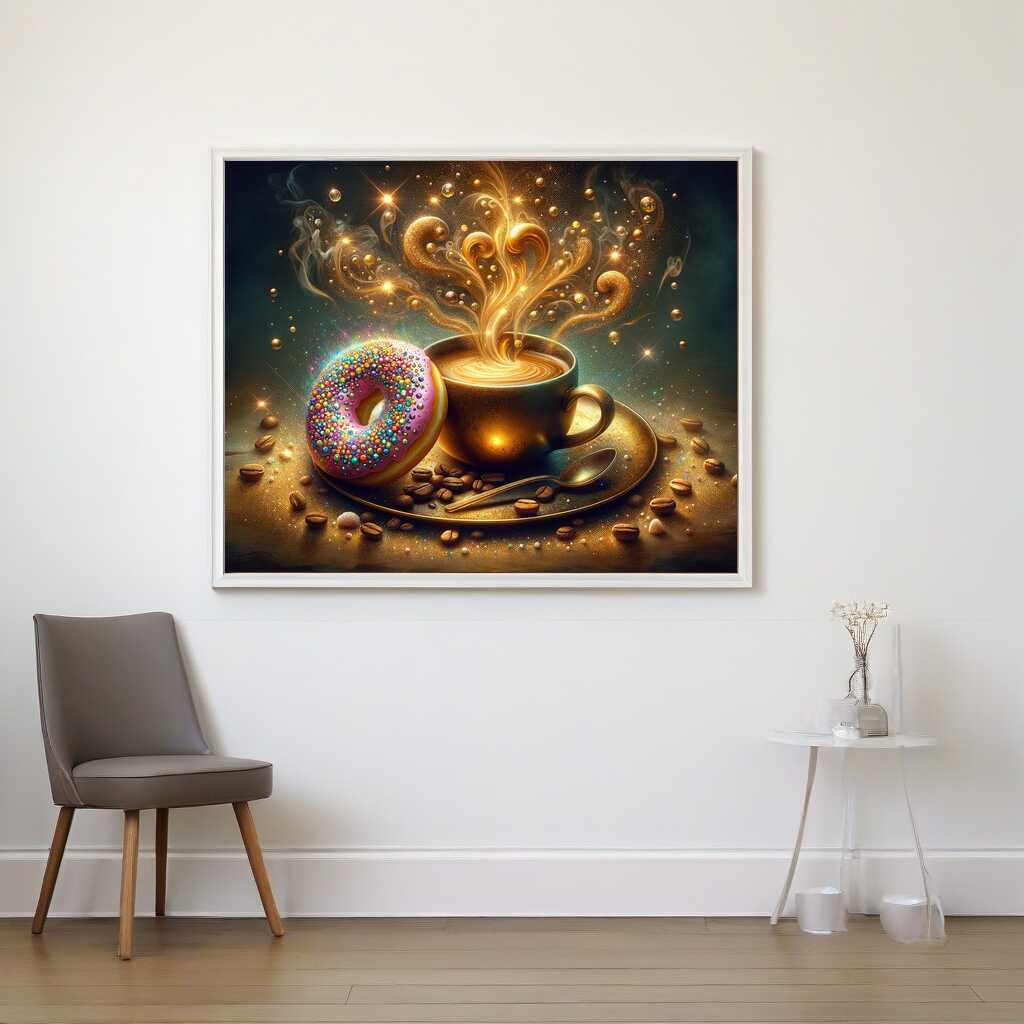 Diamond Painting - Kaffe und Donut