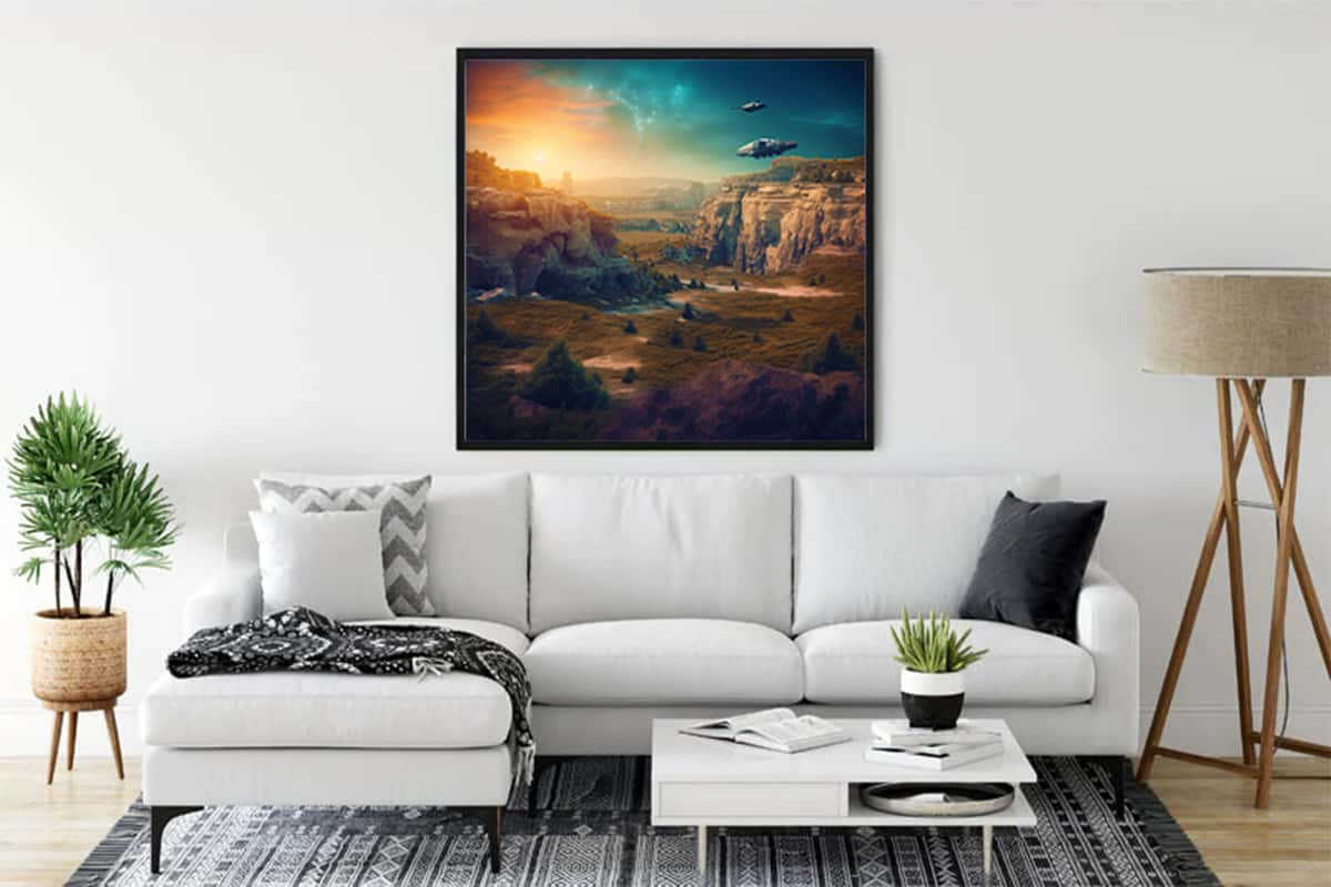 Diamond Painting - Fantasylandschaft Green - gedruckt in Ultra-HD - fantasy, landschaft, Neu eingetroffen, Quadratisch, star wars