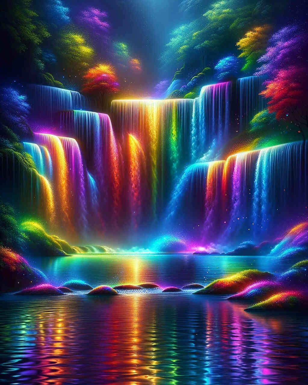 Diamond Painting - Regenbogen Wasserfall