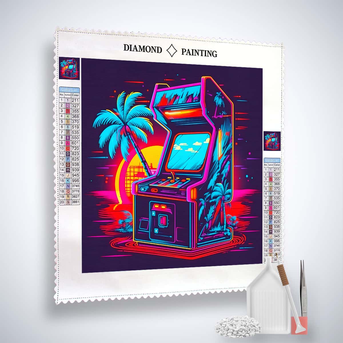 AB Diamond Painting - Spielautomat Neon - gedruckt in Ultra-HD - AB Diamond, Comic, Neu eingetroffen, Quadratisch, Retro