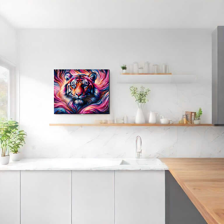 Diamond Painting - Tiger Pink Blau