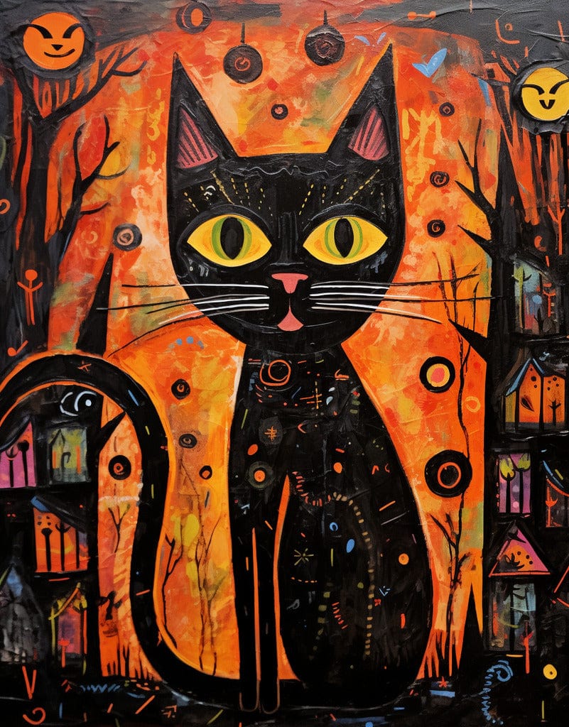 Diamond Painting - Katze in Orange