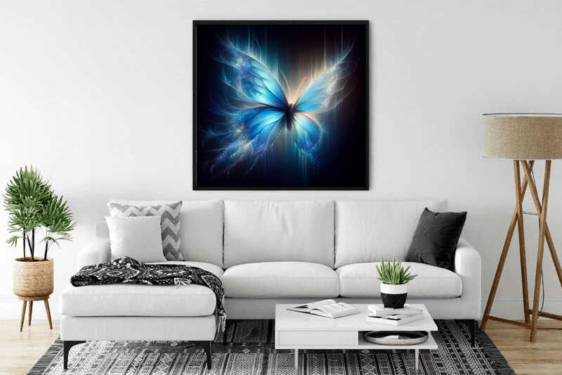 Diamond Painting - Blauer Schmetterling, Abstrakt